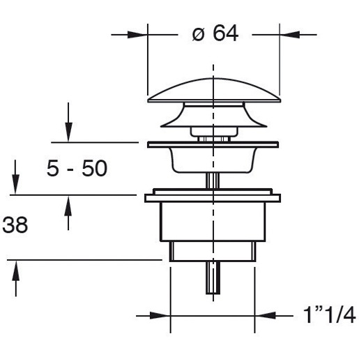 Disegno tecnico di Pilette per lavabo 100