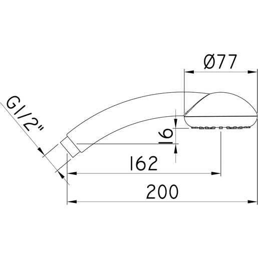 Disegno tecnico di Doccia TRIESTE BIS 100