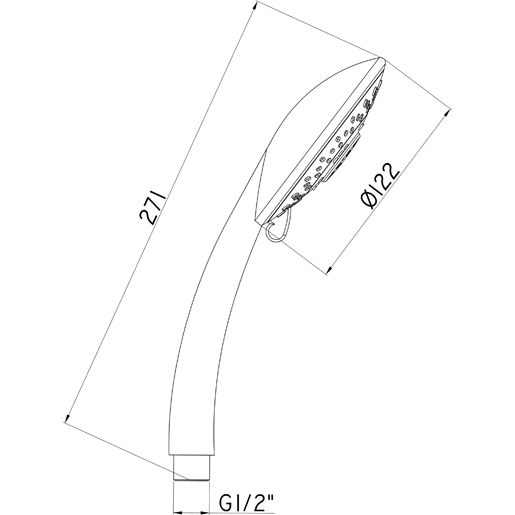 Disegno tecnico di Doccia 4 getti PRESTIGE 100