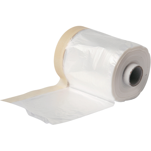 Plástico de enmascarar con cinta adhesiva