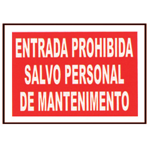 PROH. PASO SOLO PERS. MANTENIMIENTO