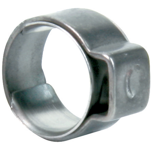 Collier de serrage à oreille avec demi-bague pré-montée