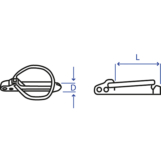 Disegno tecnico di Spinotti con sicurezza "rubig" 100