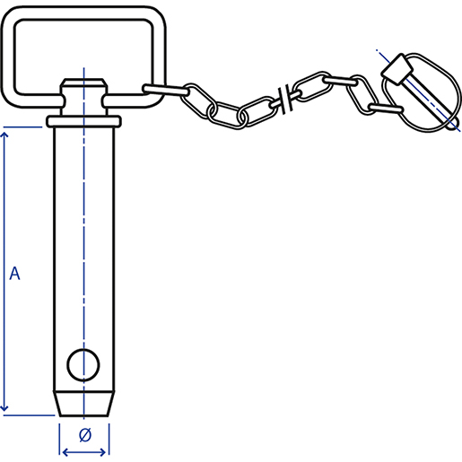 Technische Zeichnung von Anschlussstifte 100