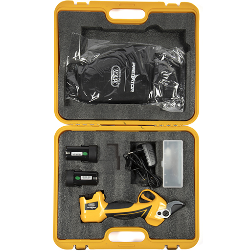 Akku-Astschere 32 mm 14,4 V 2,5 Ah mit bürstenlosem Motor Verpackung von Akku-Astschere 32 mm 14,4 V 2,5 Ah mit bürstenlosem Motor 400