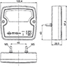 Technische Zeichnung von Rücklicht 3 Funktionen LED 12/24V 100