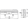 Technische Zeichnung von Rücklicht 3/4 Funktionen LED 12/24V 100