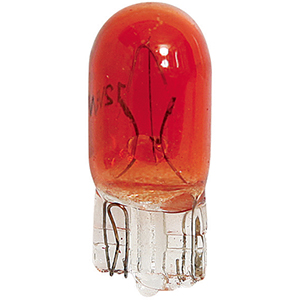 Lámpara halógena vidrio 12 V 5 W T10 naranja DATACOL