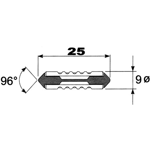 Dessin technique de Fusible cylindrique en bakélite 100