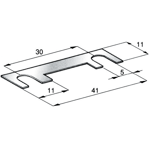 Dibujo técnico de Fusible de cinta 100