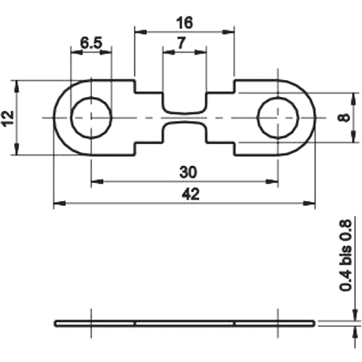 Dessin technique de FUSIBLE STRIPE HSB POUR VW 30A 100