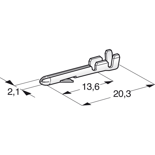 Technische Zeichnung von Stecker- 0,5:1 100