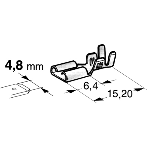 Technische Zeichnung von Buchsenverbindung Messing 0,3:1 100