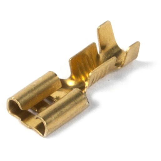 Flachsteckhuelse Messing blank