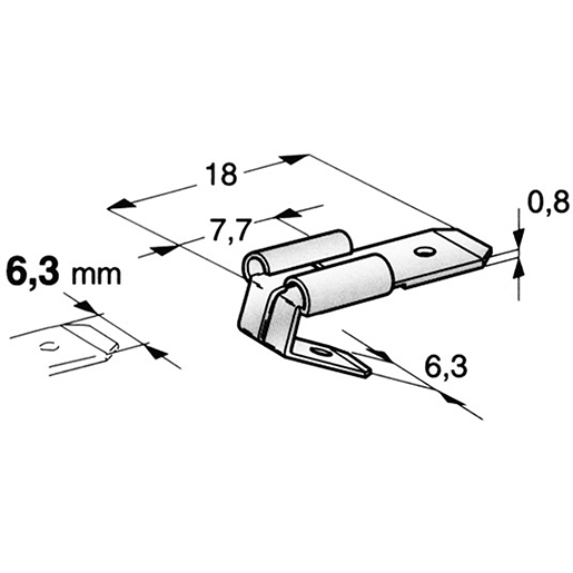 Dibujo técnico de TERMINALES LATON 3VIAS 1:2,5 100