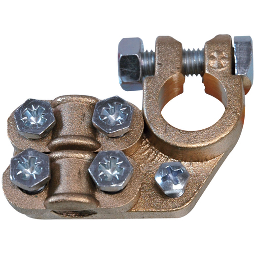 Pince de batterie pour fixation de câble à double plaque, fixation latérale