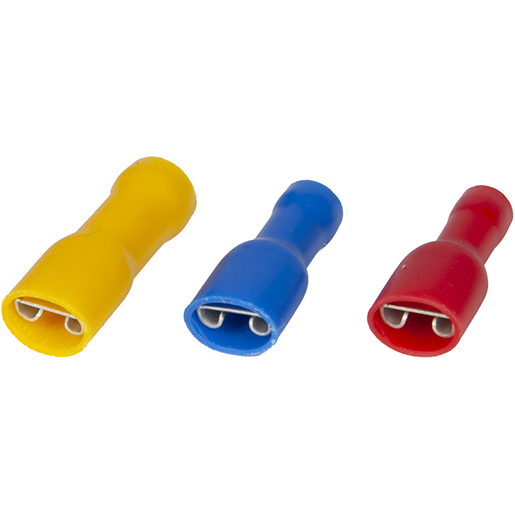 Terminal hembra toda aislada en cobre estañado PVC