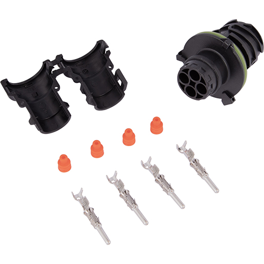 Rundsteckverbinder-Kit 4-polig Serie DIN 2,5