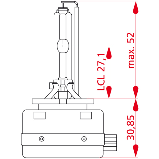 GASENTLADUNG LAMPE CB 35W D3S Technische Zeichnung von GASENTLADUNG LAMPE CB 35W D3S 100