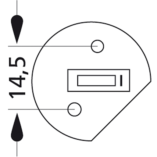 Dibujo técnico de Lámpara Datacol H1 12V55W P14,5S 105