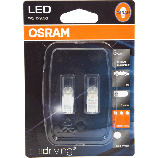 LAMPADA T/VETRO LED 12V 6000K 2PZ Imballo di LAMPADA T/VETRO LED 12V 6000K 2PZ 400