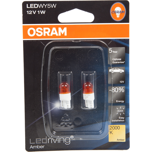LAMPADA T/VETRO LED 12V AMBER 2PZ Imballo di LAMPADA T/VETRO LED 12V AMBER 2PZ 400