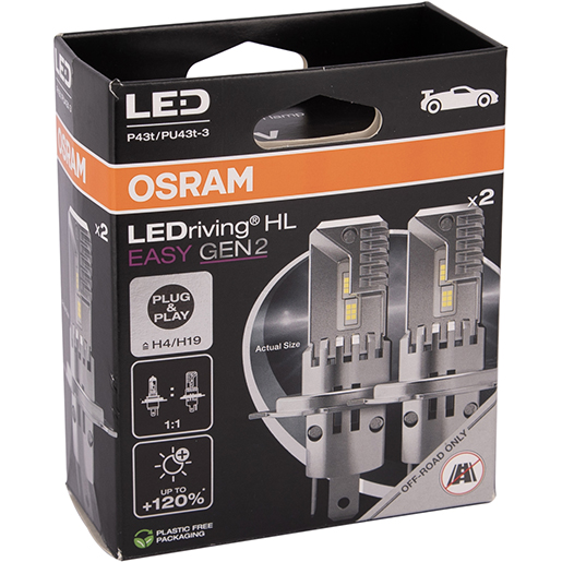 Set 2 LED-Autolampen H4/H19 OSRAM HL EASY GEN 2 Verpackung von Set 2 LED-Autolampen H4/H19 OSRAM HL EASY GEN 2 400