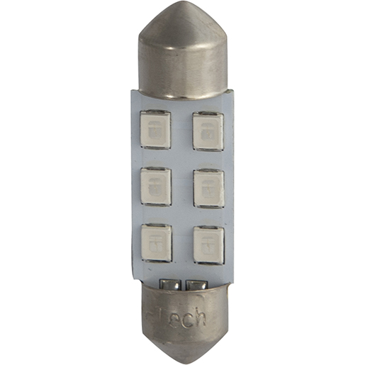 LAMPADINA LED SILURO 24V 6 LED BLU LAMPADINA LED SILURO 24V 6 LED BLU