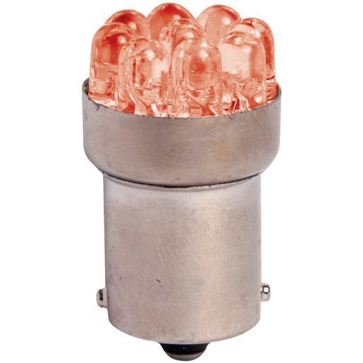 AMPOULE LED 24V 5 LED  BA15S ROUGE
