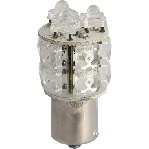AMPOULE LED 24V 18 LED  BA15S ORANGE