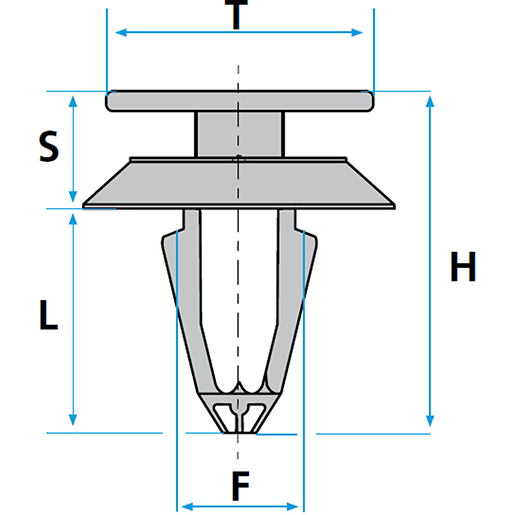 Dessin technique de CLIPS  CLIPS REVET T  NISSAN 100
