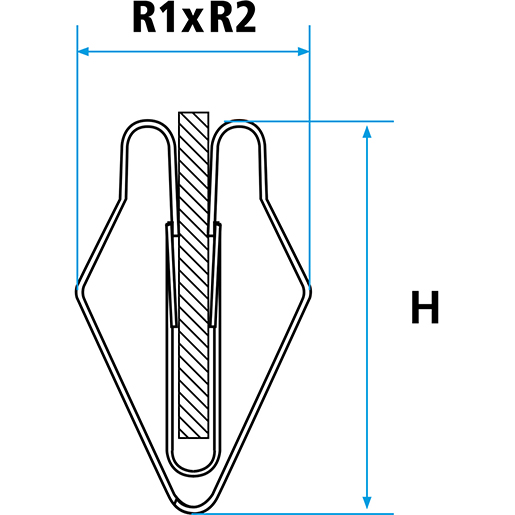 Disegno tecnico di MOLLETTA METALLICA BMW 100