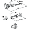 Dessin technique de Terminal pour connecteurs étanches de 1,5 mm passe-fil 100