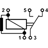 Dibujo técnico de MICRO relays 12 V 105