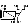 Dibujo técnico de MICRO relays 24 V 105