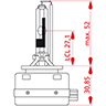 Dessin technique de AMPOULE A DECHARGE GAS 35W D1R 100