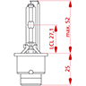 Dessin technique de AMPOULE DECHARGEMENT GAS CB 35W D2S 100
