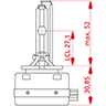 Dessin technique de AMPOULE DECHARGEMENT GAS CB 35W D3S 100