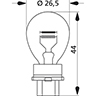 Lampe de position 2 filaments W2,5X16Q 12 V 27 - 7 W Dessin technique de Lampe de position 2 filaments W2,5X16Q 12 V 27 - 7 W 105