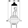 Dessin technique de Ampoule halogène H7 12 V 55 W 3200 K DATACOL 105