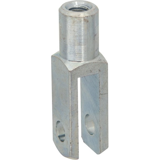 Forcella filettata in acciaio zincato con fori