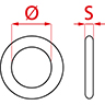 Dibujo técnico de Anillo de sellado O-ring 100