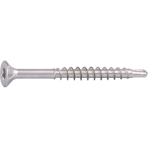 Vite per legno medium density testa svasata piana filetto parziale zincata bianca TORX