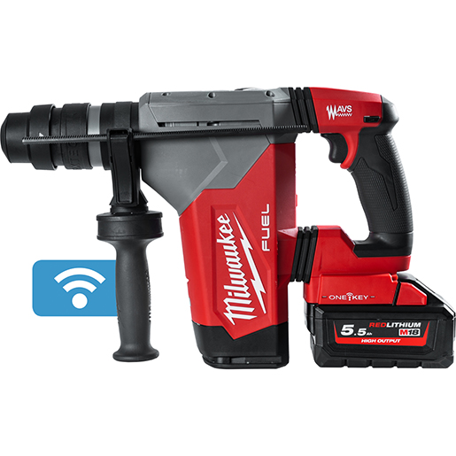 Leistungsstarker 32 mm SDS Plus Bohrhammer mit Spannfutter fixtec M18 FUEL One-Key