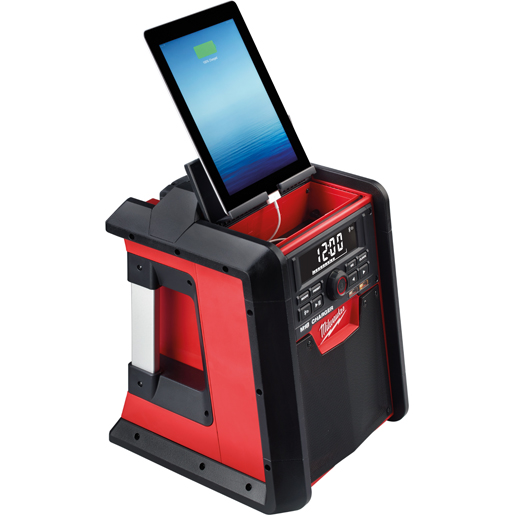 Verwendung von Baustellenradio, Bluetooth Akku/Stromladegerät M18 500