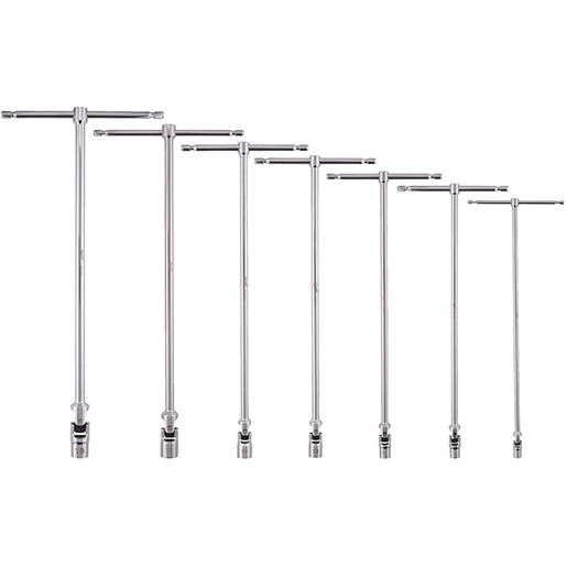 Chiave a T con bussola esagonale snodata