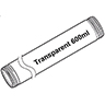 Cylindre transparent 600 ml pour pistolet à silicone C18 PCG