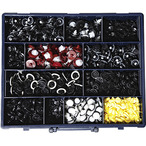Set in valigetta per fissaggio carrozzeria AUDI – SEAT – SKODA – VW 300 pezzi