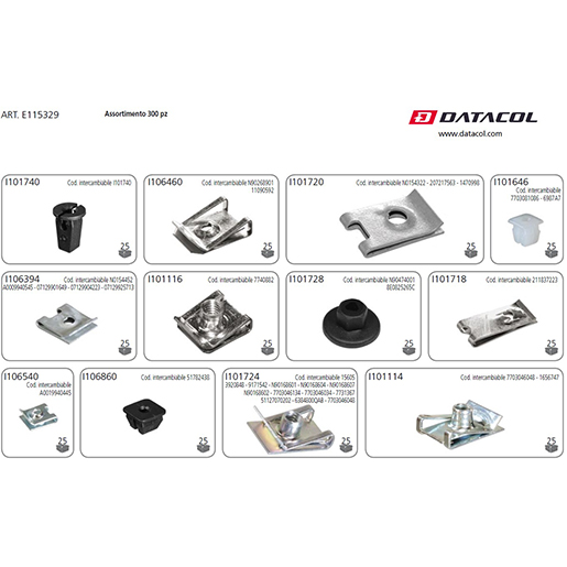 Detalle de Juego de tuercas de fijación universal 300