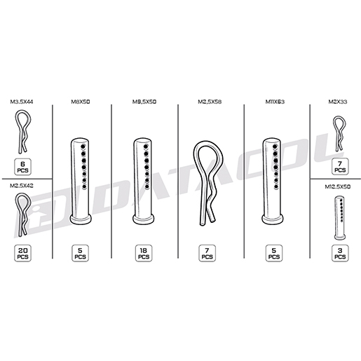 Detalle de Surtido de pasadores y clips R 71 pcs 305